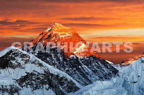 Reproduction de photo en tapisserie murale - Coucher de Soleil sur la Montagne tapisserie-murale-galets.jpg