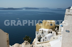 Reproduction de photo en tapisserie murale - Vue de Santorin tapisserie-murale-santorin.jpg