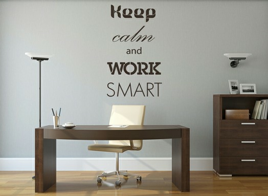 Sticker de bureau - Keep Calm and Work Smart sticker-bureau.jpg