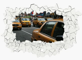 Décoration en trompe-l'oeil - Modèle Taxis à New-York decoration-trompe-l-oeil.jpg
