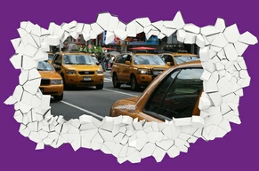 Décoration en Trompe l'Oeil - Modèle Taxis à New-York trompe-l-oeil-taxis-new-york.jpg