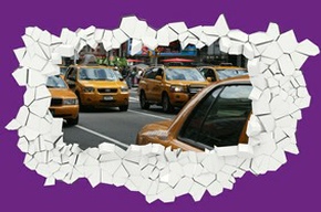 Décoration en trompe-l'oeil - Modèle Taxis à New-York decoration-trompe-l-oeil.jpg