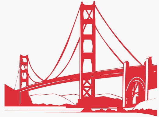 Sticker adhésif Golden Gate- San Francisco sticker-golden-gate.jpg