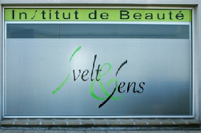 Vitrophanie pour vitrine